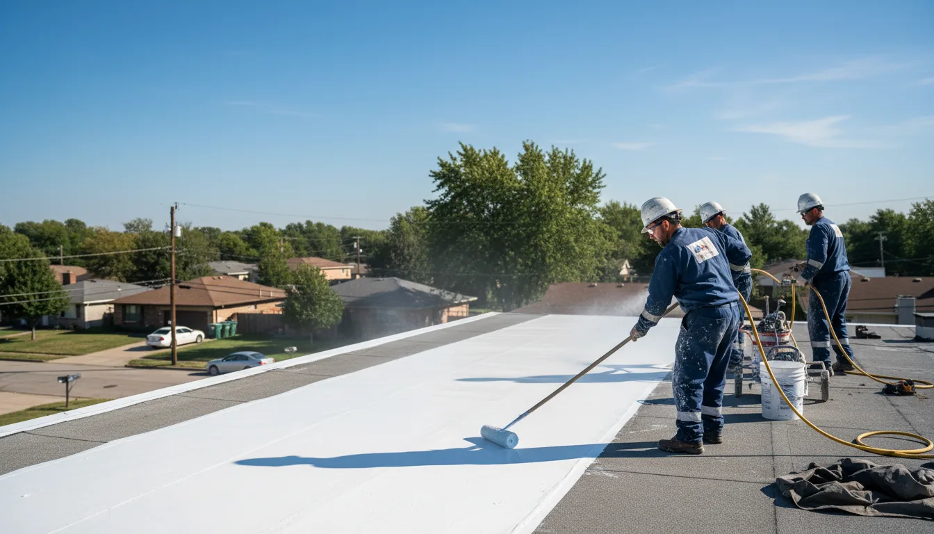Commercial roof coating in Owensville, IN near me